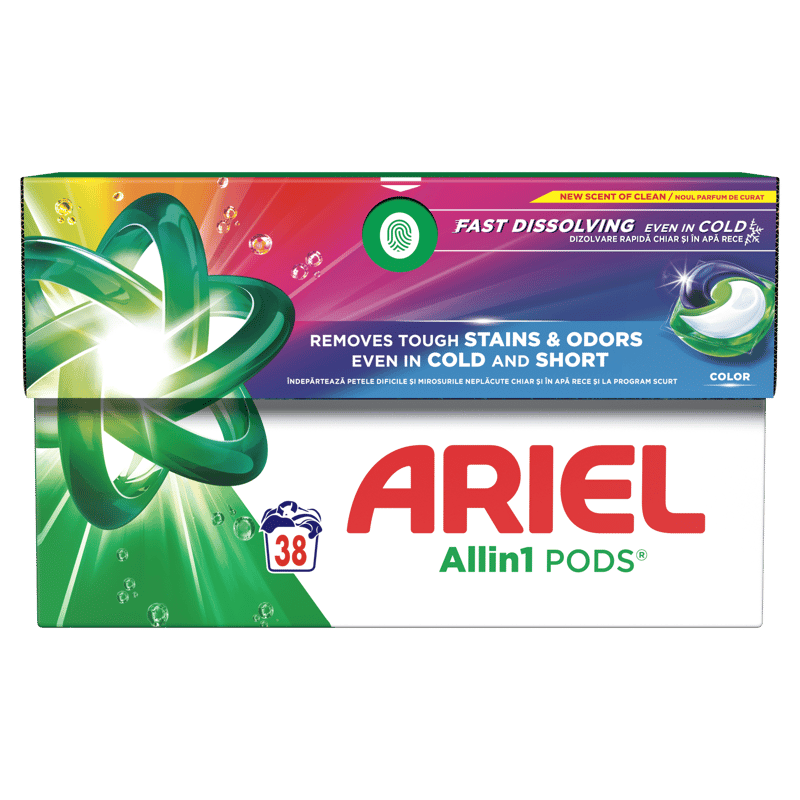 Ariel Detergent Capsules for Colored Laundry, 38 Washes