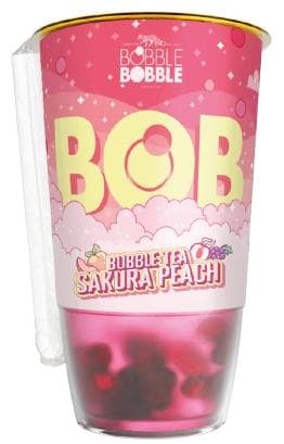 Bob Bubble Tea Sakura Peach Bautura pe baza de ceai verde pahar