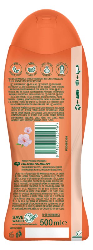 Palmolive Skin Radiance Shower Gel, Papaya&Peach