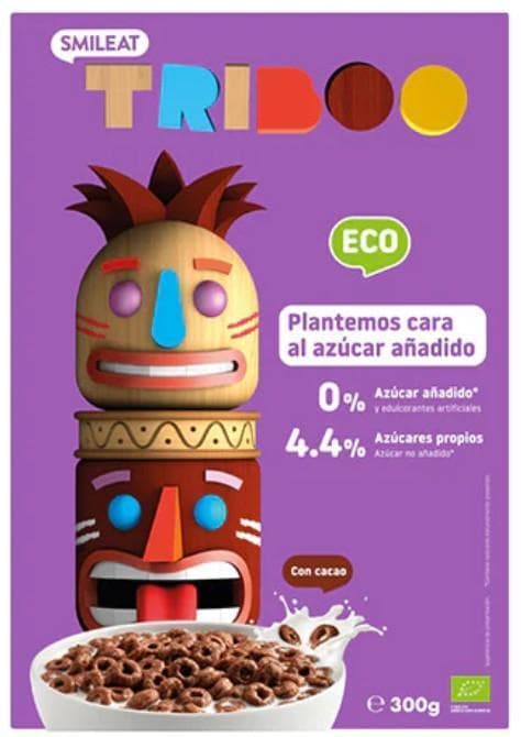 Smileat Cocoa Expanded Cereal, Triboo Rings 300g, No Added Sugar, Eco