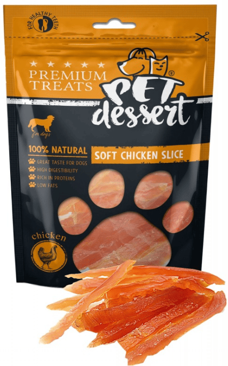 Pet's Dessert Dog Treats Soft Chicken Slice