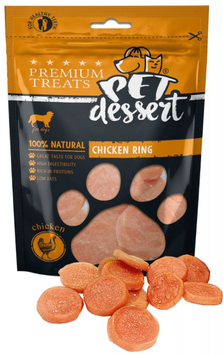Pet's Dessert Dog Treats Soft Chicken Ring