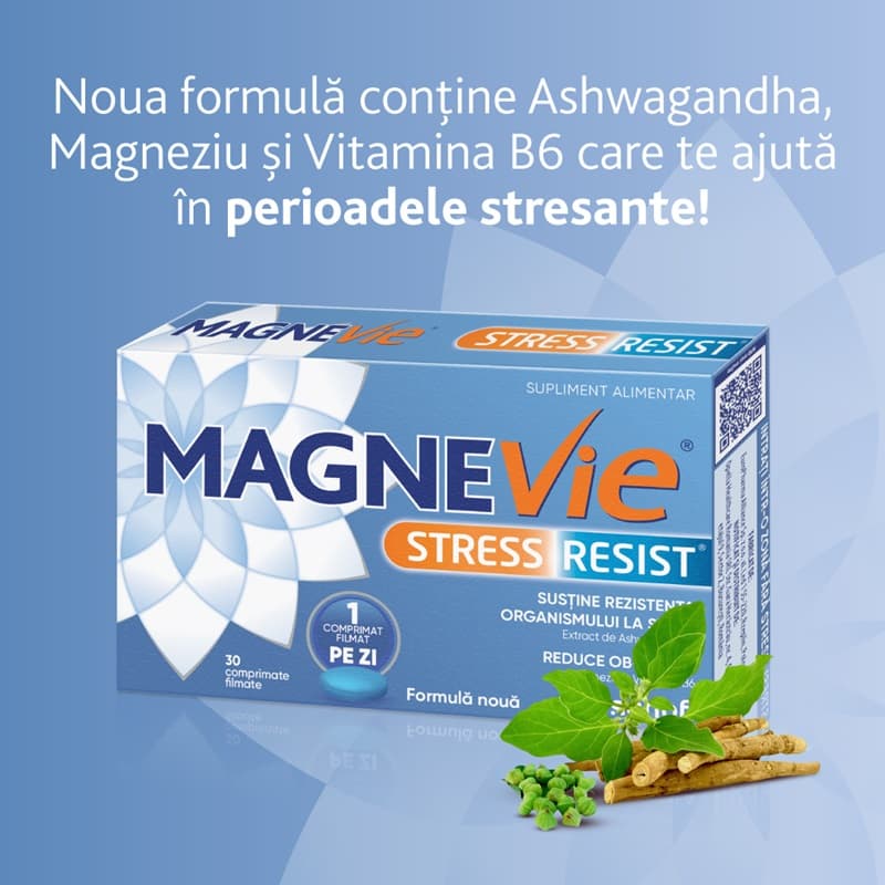 MAGNEVIE STRESS RESIST ASHWAGANDHA 30 COMPRIMATE FILMATE