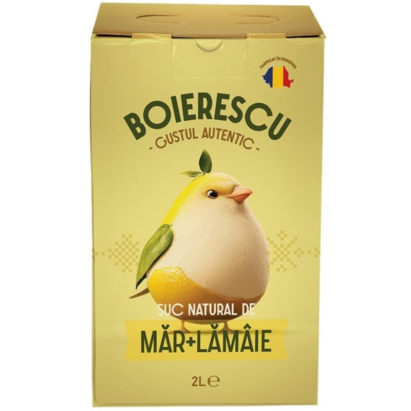 Boierescu Suc natural de mere cu lamaie