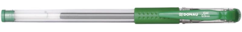 Donau Gel Pen, Rubber Grip, 0.5, Waterproof Ink, Green