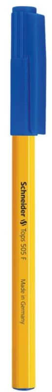 SCHNEIDER Pen Tops 505F, Disposable, Fine Tip, Body Orange, Blue