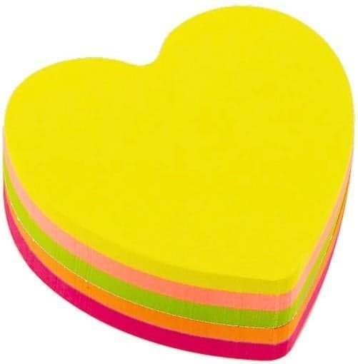 Office Cover Notes adeziv, forma inima