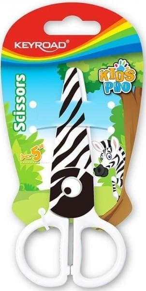 Keyroad Kids Pro Zebra Foarfeca plastic, 13.0cm