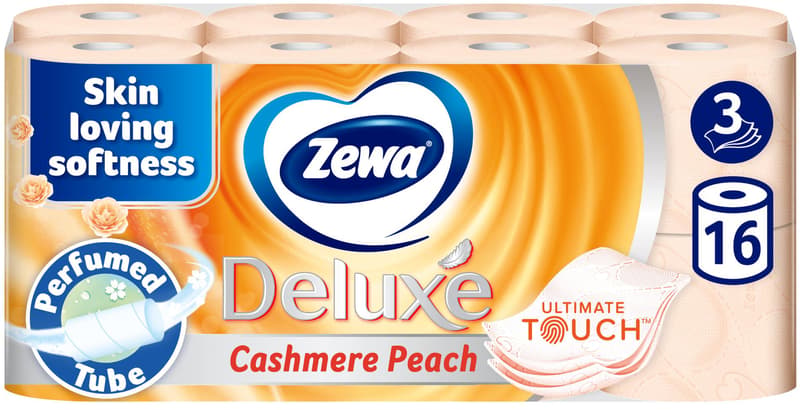 Zewa Deluxe Cashmere Peach Hartie igienica, 3 straturi, 16 role