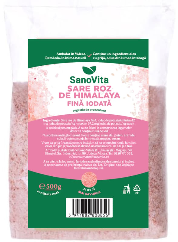 SanoVita Sare roz de himalaya fina iodata