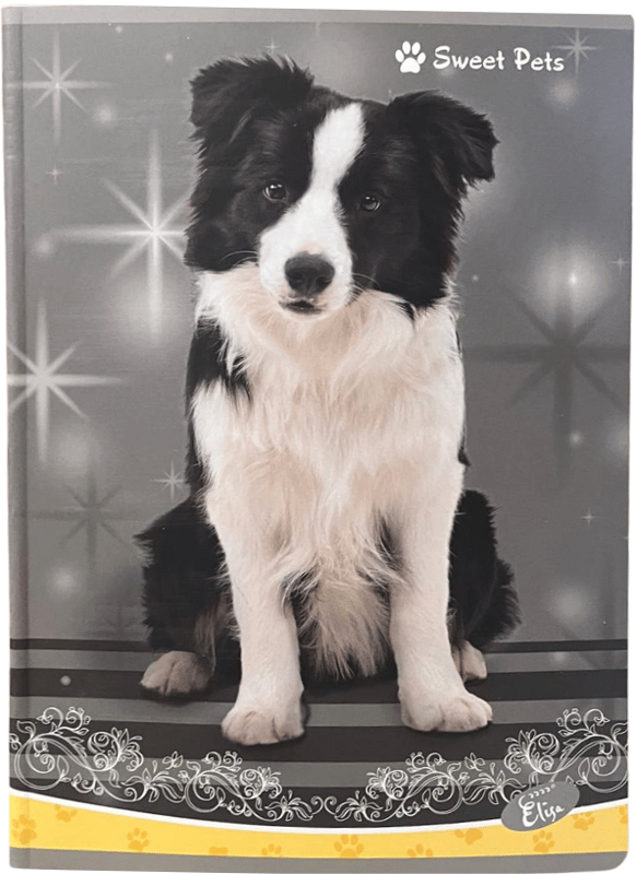 Notebook TIP2, 36 sheets, 80gsm, 300gsm cardboard cover, sweet pets design