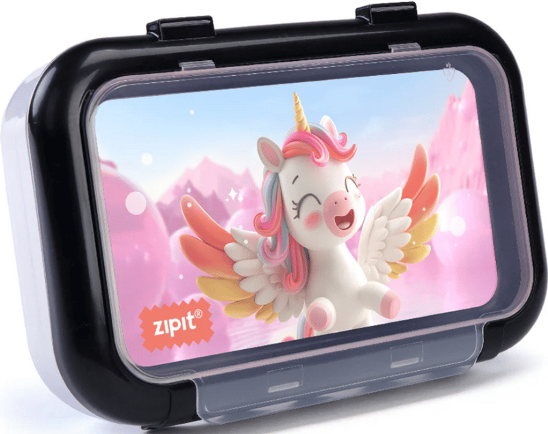 ZIPIT Cutie  2 compartimente, Recycled, Flying Unicorn