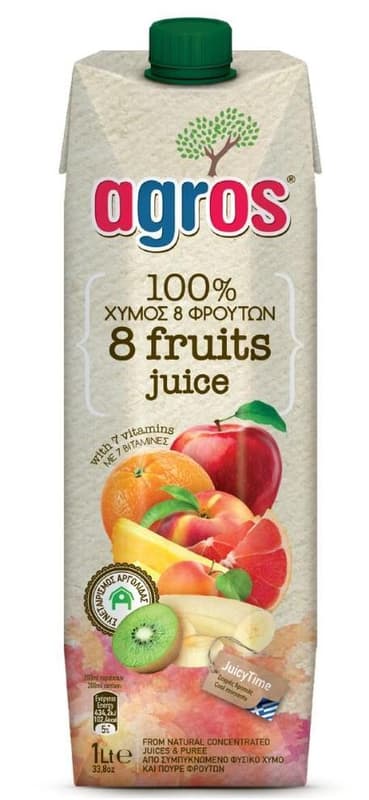 Agros Juice 8 fruits multivitamin 100%
