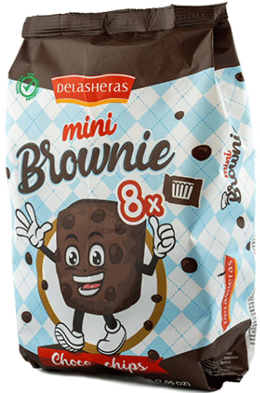 Delasheras Mini brownies with chocolate chips 8x25g
