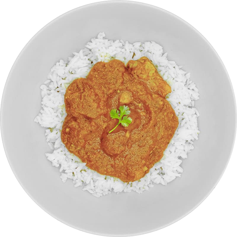 Pappudia Butter chicken, rice