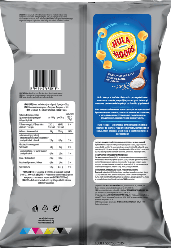 Hula Hoops Pufuleti cu sare de mare aromata