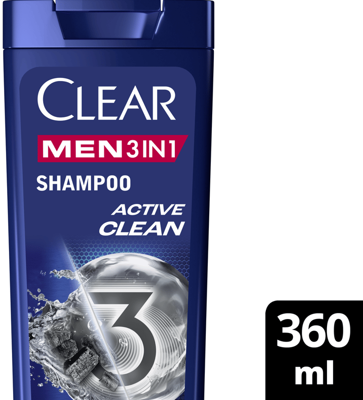 Clear Men 3in1 Sampon Active Clean 360Ml