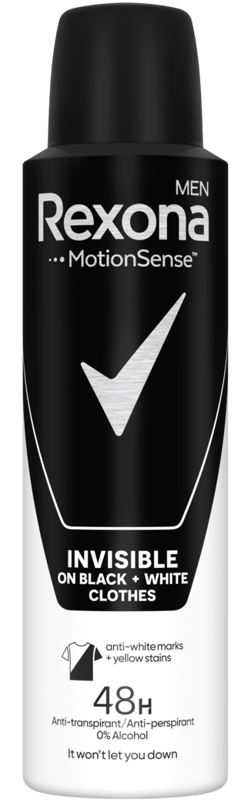 Rexona Men Spray Invisible On B+W Clothes 150Ml