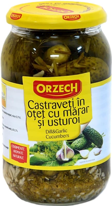 Orzech Cucumbers in vinegar with dill and garlic