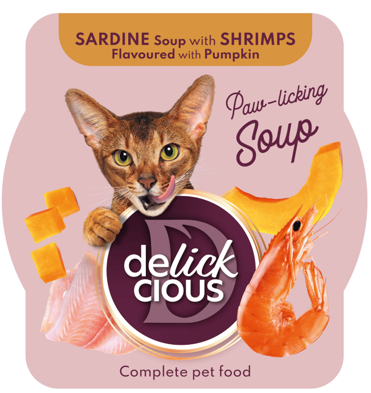 Delickcious Shrimp & Pumpkin Flavored Chicken Soup for Adult Cats