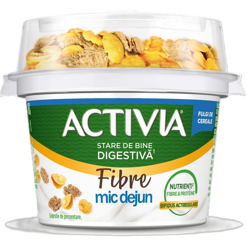 Activia Mic Dejun Iaurt natur cu fulgi de cereale