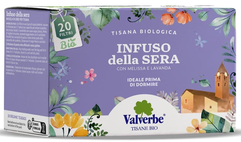 Valverbe ECO Light sleep tea, made of lemon balm, basil and lavender 20 sachets