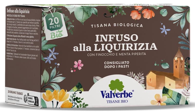 Valverbe ECO Fennel, licorice and mint seed tea 20 sachets
