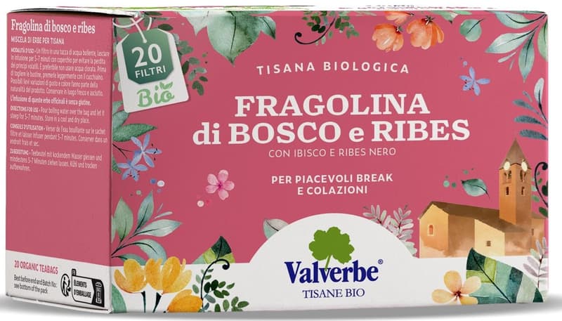 Valverbe ECO Wild Strawberry and Blackcurrant Tea 20 sachets