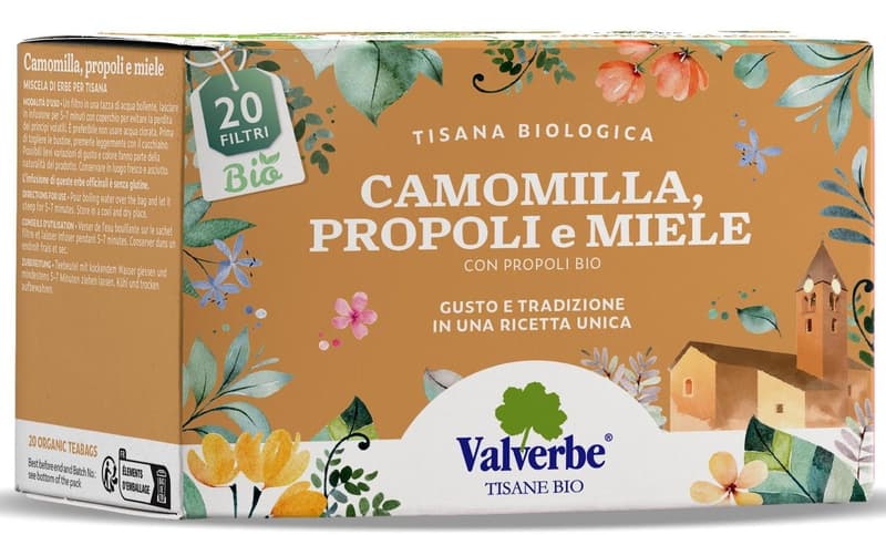 Valverbe ECO Tea with chamomile, honey and propolis 20 sachets