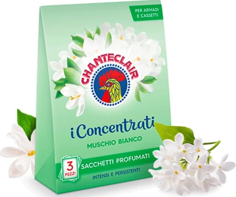 Chanteclair Set saculeti parfumati, muschio bianco, 3x12g