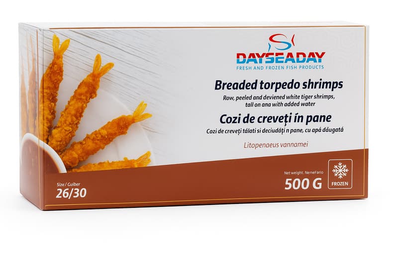 DAYSEADAY Frozen breaded torpedo shrimp