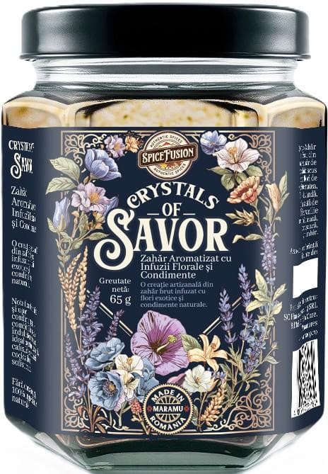 SpiceFusion Crystals of Savor Zahar aromatizat cu infuzii florale si condimente