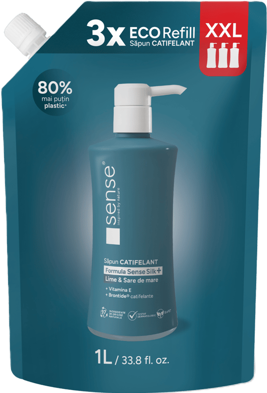 SENSE SenseSilk+ Refill Liquid Soap Gel, Lime & Sea Salt, 1L