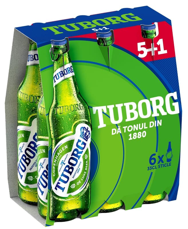 Tuborg Blonde Beer 5+1pack bottle