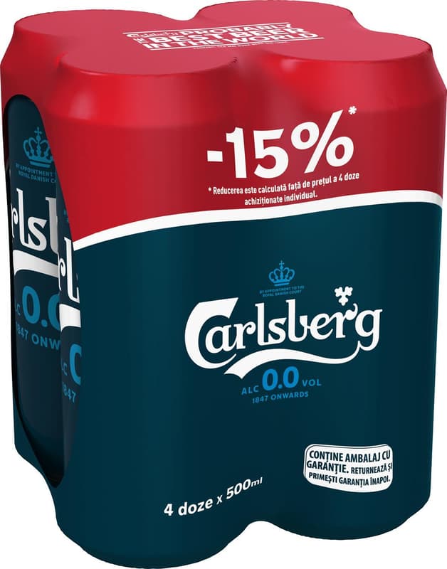 Carlsberg Non-alcoholic Beer 4pack -15% can