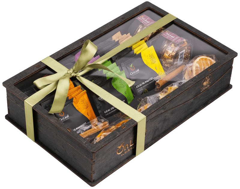 OnLeaf Set Cadou de ceai cutie premium pentru gusturi fine, 36 pliculete