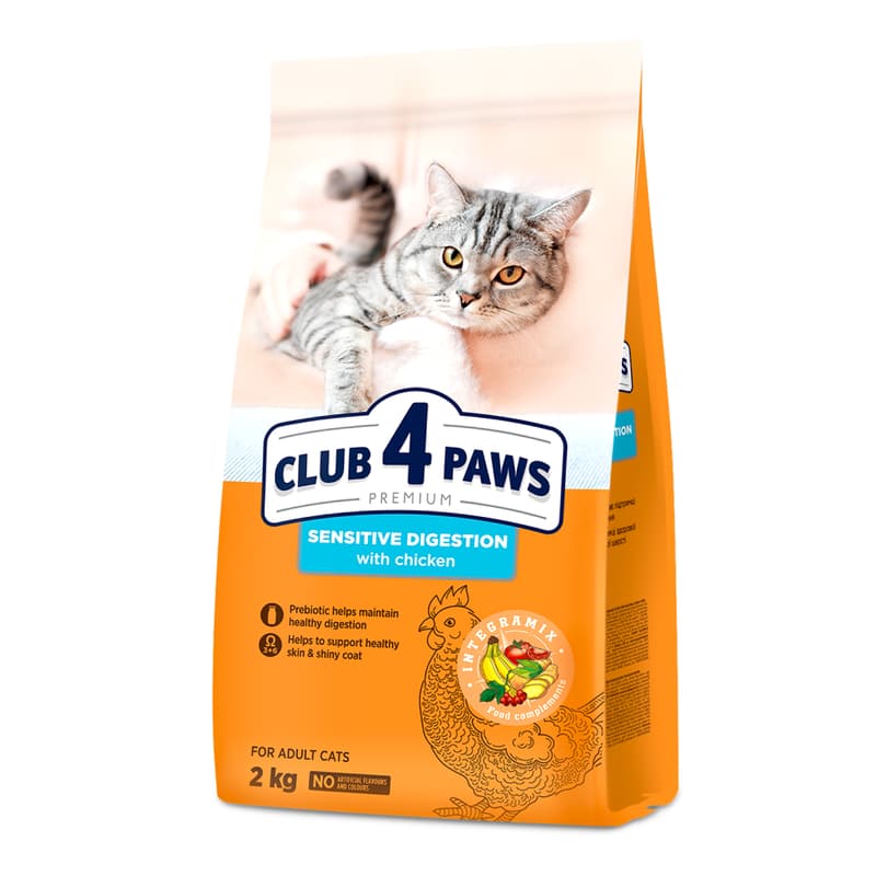 Club 4 Paws Premium Hrana uscata completa pentru pisici adulte cu digestie sensibila