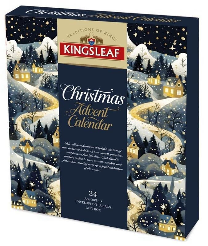KingsLeaf Christmas Calendar Advent cu pliculete de ceai