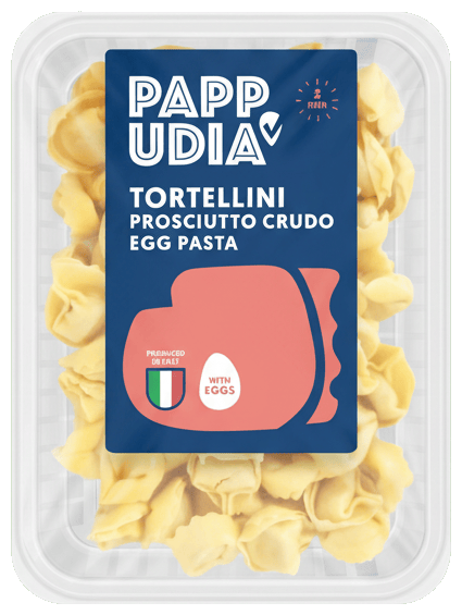 Pappudia Tortellini prosciutto crudo egg pasta