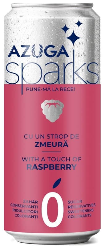 Azuga Sparks Refreshing drink with carbonated mineral water and raspberry extract