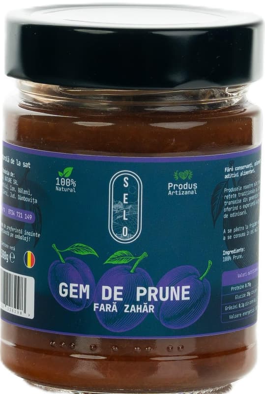 Selo Gem de prune fara zahar