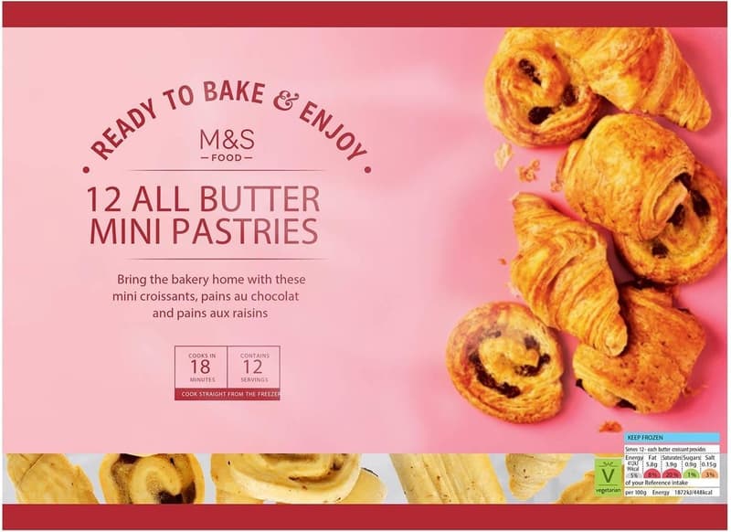 M&S Food 12 All Butter Mini Pastries