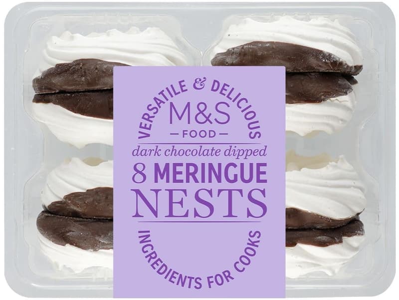 Marks & Spencer 8 Dark Chocolate Meringue Nests