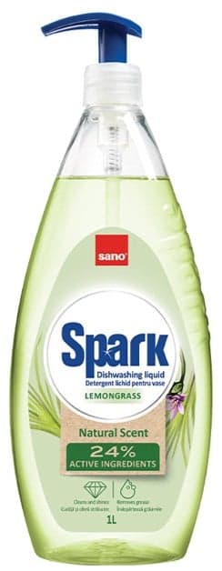 Sano Spark Dishwashing Detergent with Pump, lemongrass