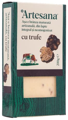 Artesana Branza maturata din lapte de vaca cu trufe negre