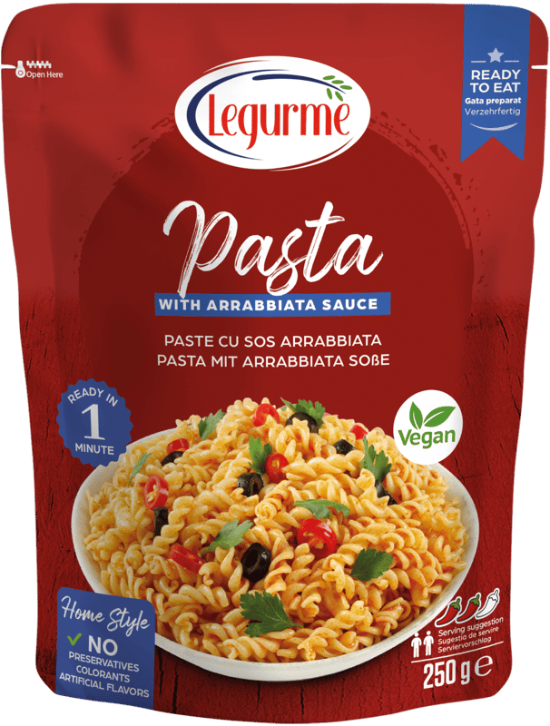 Legurme Pasta with Arrabbiata Sauce