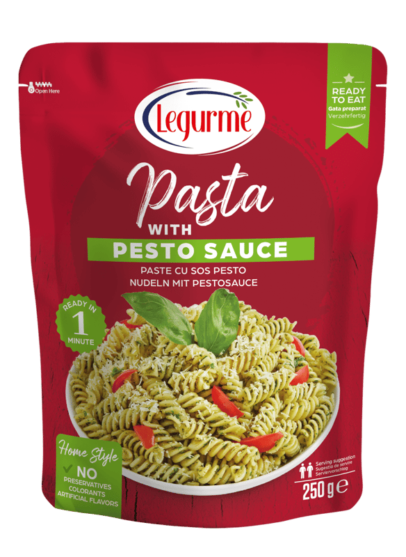 Legurme Pasta with Pesto Sauce