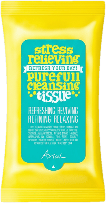 Ariul Stress Relieving Purefull Cleansing Tissue, Servetele de curatare a tenului, 15 buc