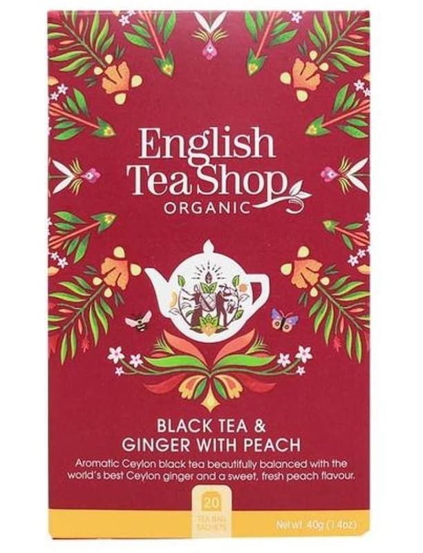 English Tea Shop ECO Black Tea, Ginger & Peaches