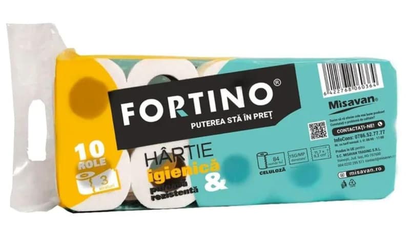 Fortino Toilet paper. 3 str 10/set